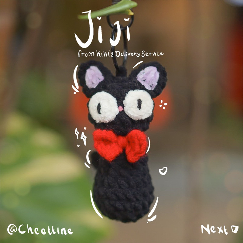 [PRE- ORDER] Chettine Ghibli Jiji  gantungan kunci bag charm Kiki’s Delivery Service