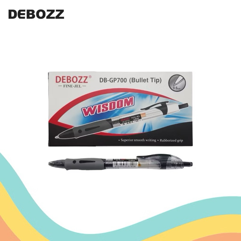 

PULPEN BALLPOINT PENA GEL INK 0.5 DEBOZZ DB-GP700 12Pcs