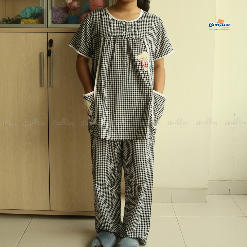 PROMO DISKON BAJU TIDUR CELANA PANJANG KATUN RAYON PREMIUM YUMICO - B