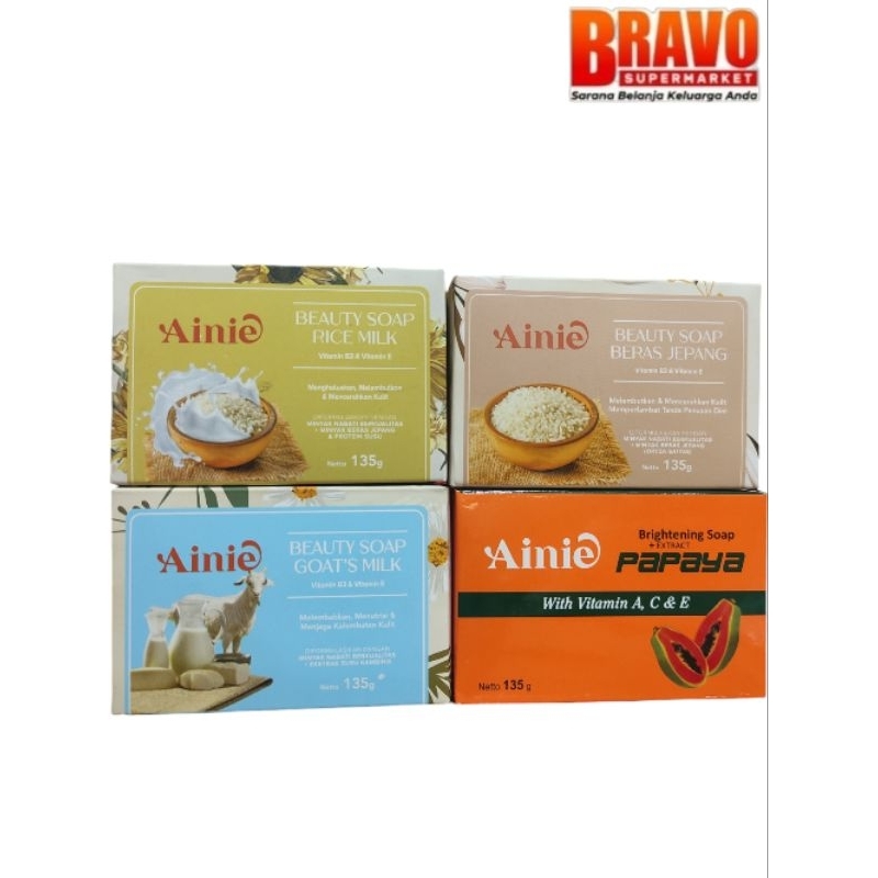 AINIE Beauty SOAP Rice Milk // Beras Jepang // Goat's milk // Papaya Brightening Soap