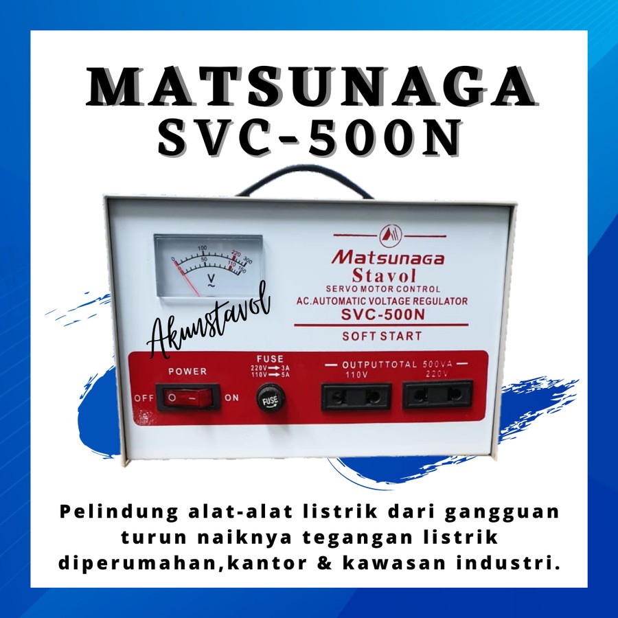 Volt Stabilizer Servo Motor Stavolt 500VA SVC-500N Matsunaga