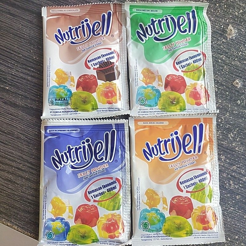 

Nutrijell Jelly Powder Melon, Jeruk, Blueberry, Coklat