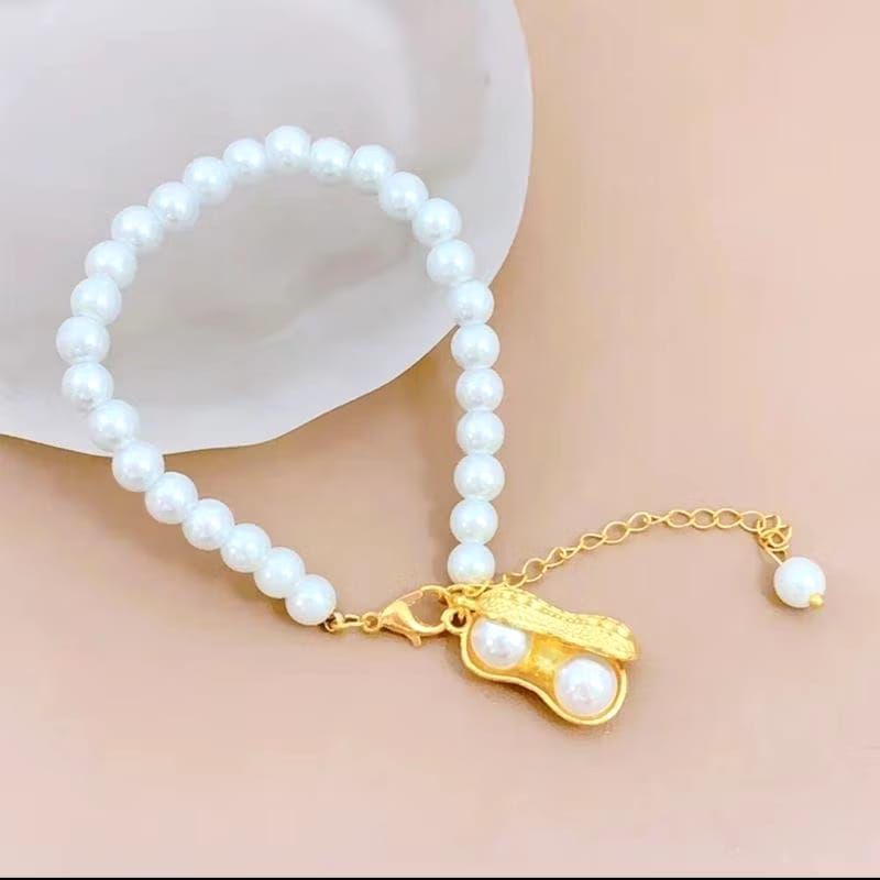 Tokorara.id Acc-1590 Korean style gelang fashion wanita mutiara kacang cantik