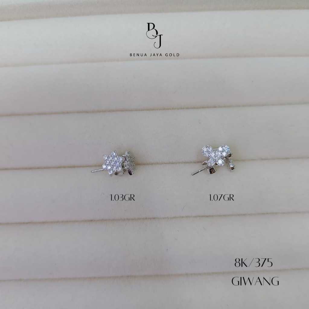 Giwang Fashion Bintang Kupu Kupu Emas Putih 8K/375