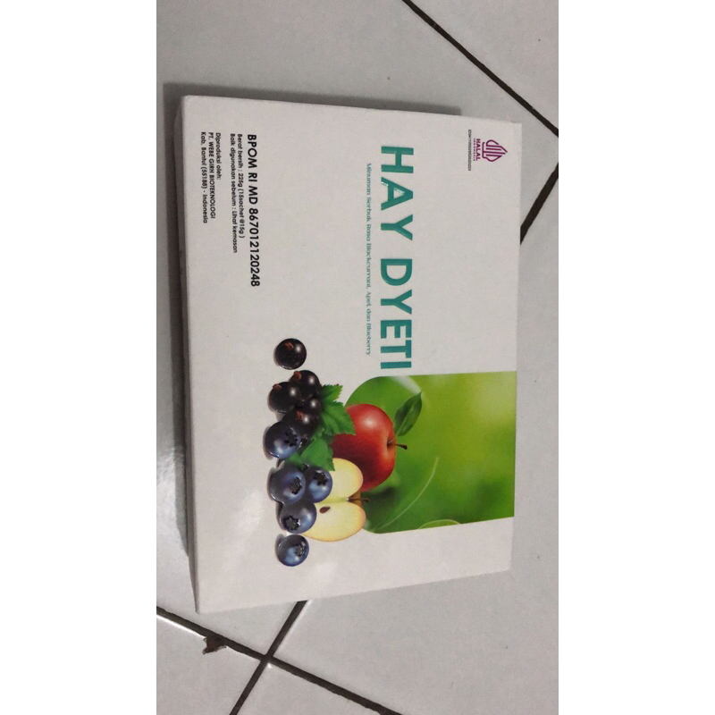 

[PRELOVED] Minuman Hay Dyeti Minuman serbuk blackcurrant, apel, dan blueberry