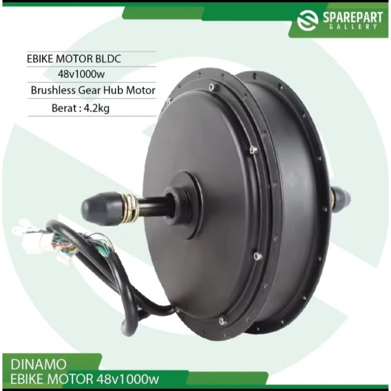 Ebike dinamo bldc 48v1000w brushless gear hub motor electrik bike