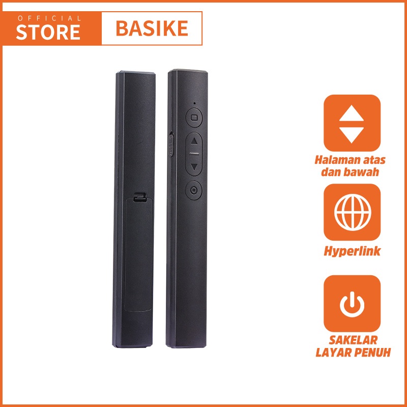 BASIKE Pointer Laser Presentasi Wireless Finger Presenter 2.4GHz USB Rechargeable 50M