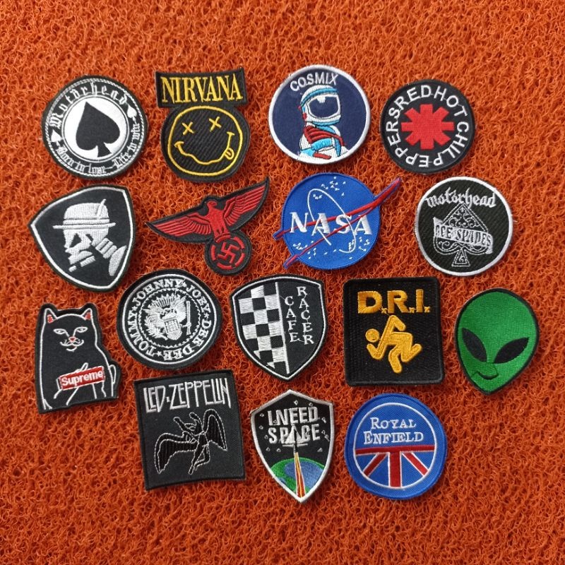 Patch Bordir Logo Karakter Keren Emblem Patch Bordir Jahit Logo Aksesoris