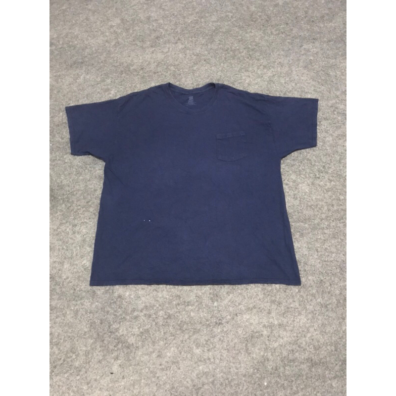 kaos polos pocket hanes oversize