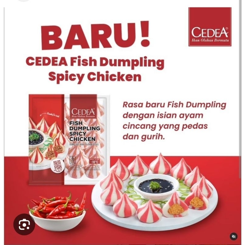 

NEW!!cedea dumpling chiken spicy berat 500g