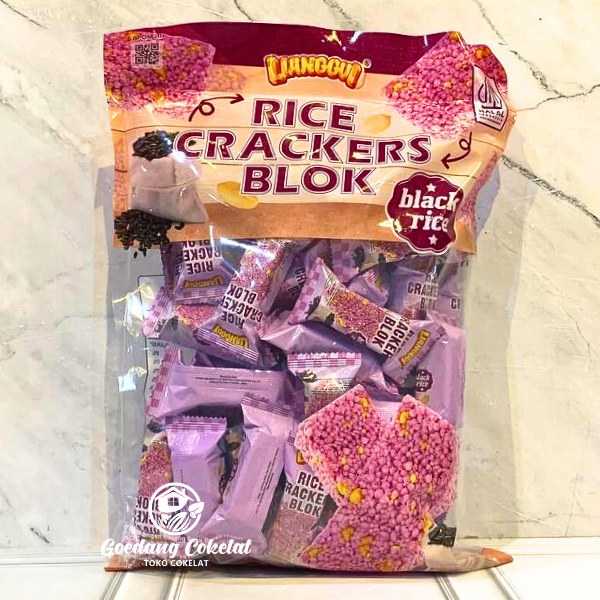 

RB Lianggui Rice Crackers Blok Snack Krekers Beras Rasa Original Black Rice 298g
