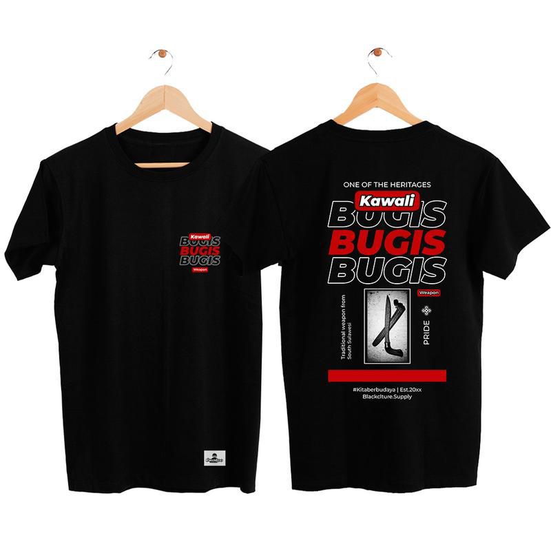 Kaos Budaya Edisi Kawali / Baju Distro Bugis Makassar / Atasan pria wanita