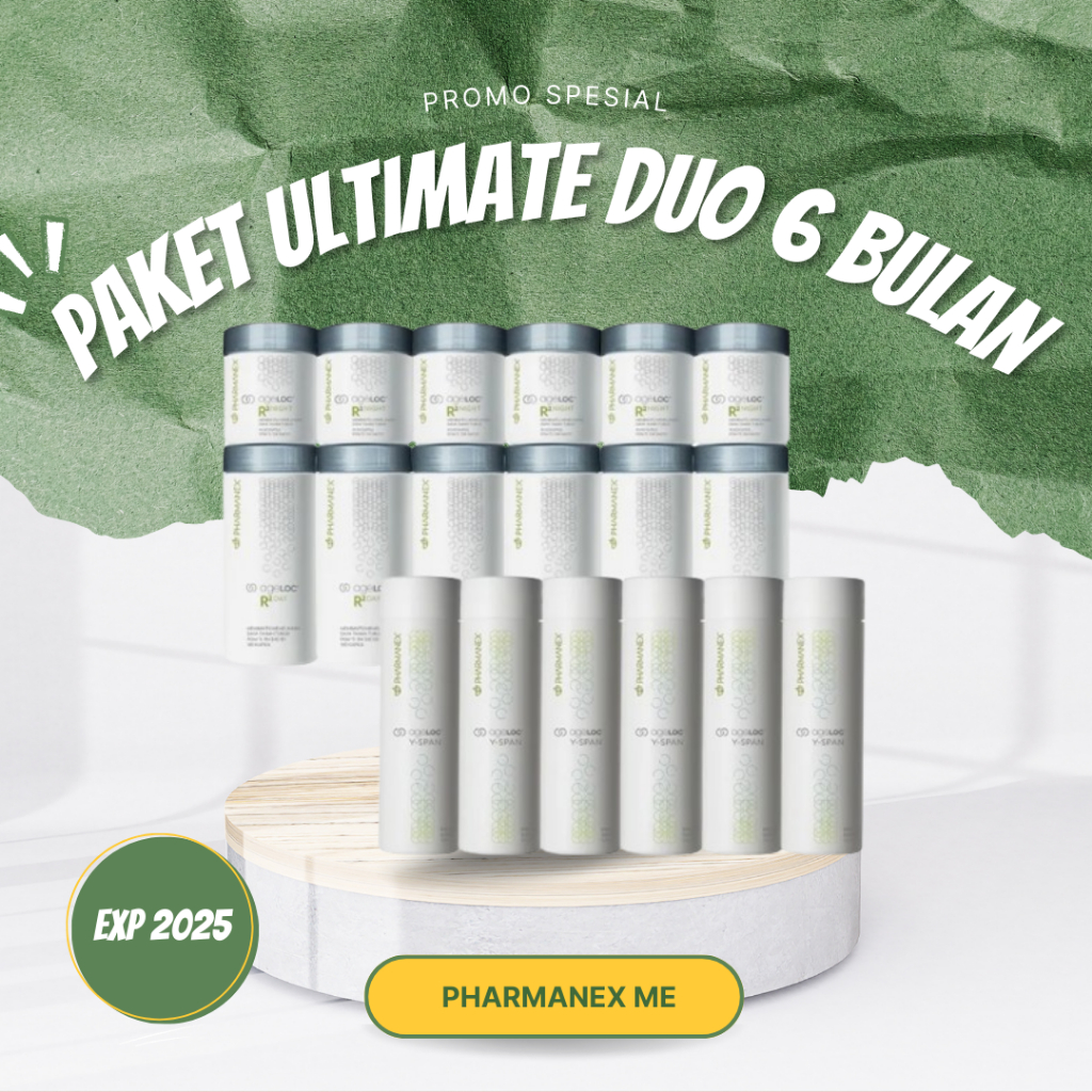 Paket Suplemen Anti Penuaan Dini Ultimate Duo 6 Bulan R2 Day Night YSpan Anti Aging Original
