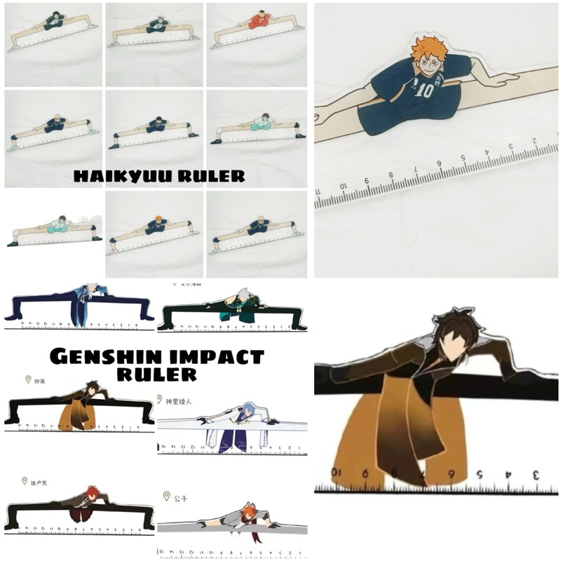 

[READY STOCK] ruler/penggaris anime . penggaris genshin impact . penggaris haikyuu , penggaris love and deepspace . penggaris bluelock . penggaris chikawa , penggaris new jeans weebs.isekai
