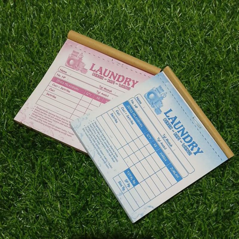 

NOTA LONDRY MINI ISI 100 LEMBAR 2 RANGKAP UKURAN 1/6 FOLIO 10,5X10,5 READY STOK