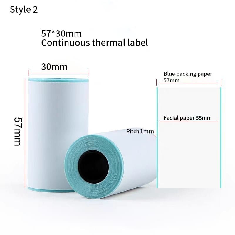 

LABEL STIKER 57X30 58X30 THERMAL MINI PRINTER BLUETOOTH 58MM