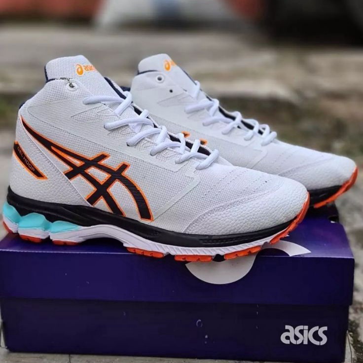 Model Menarik  SEPATU VOLI VOLLY BALL ASICS GEL hoopp MODEL TERBARUSEPATU OLAHRAGABONUS KAOS KAKIsep