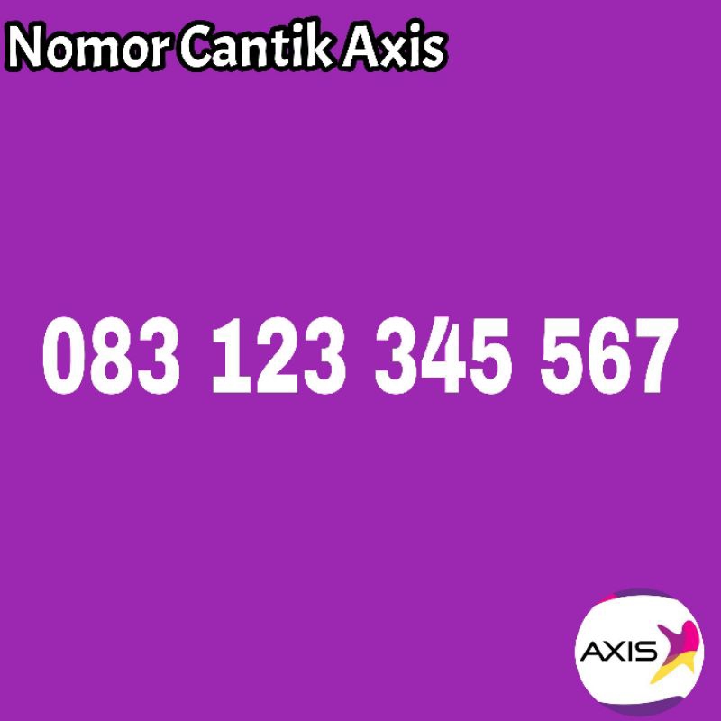 nomor cantik axis urut naik 1234567
