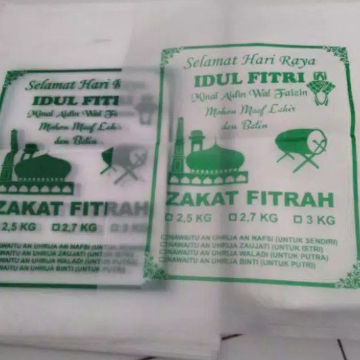 AWAS ADA PLASTIK BERAS ZAKAT FITRAH KEMASAN 3KG ISI 1