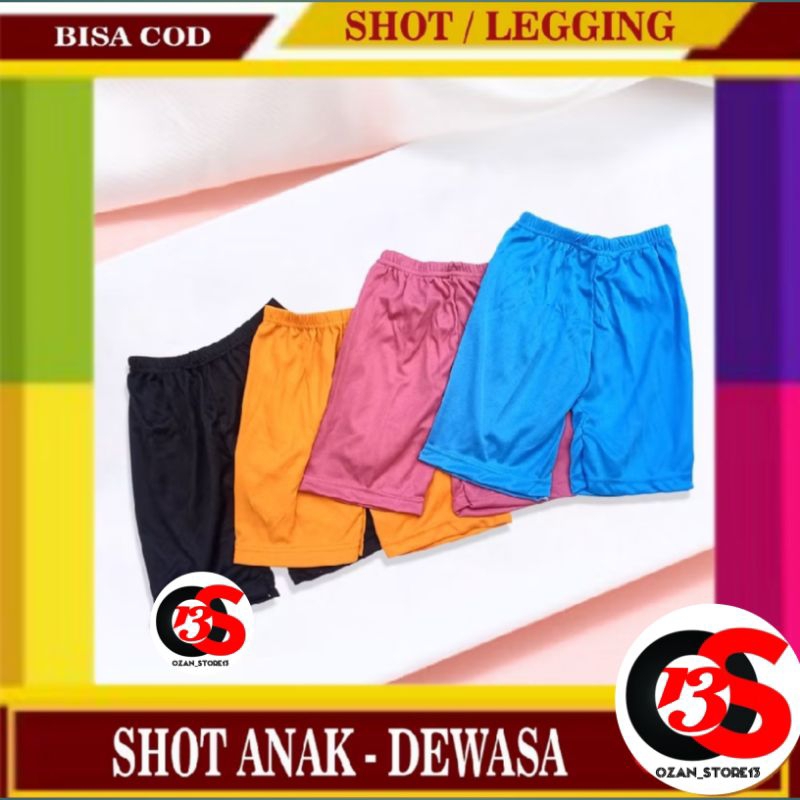 Celana pendek shot anak SD SMP SMA HAWAI JUMBO warna polos