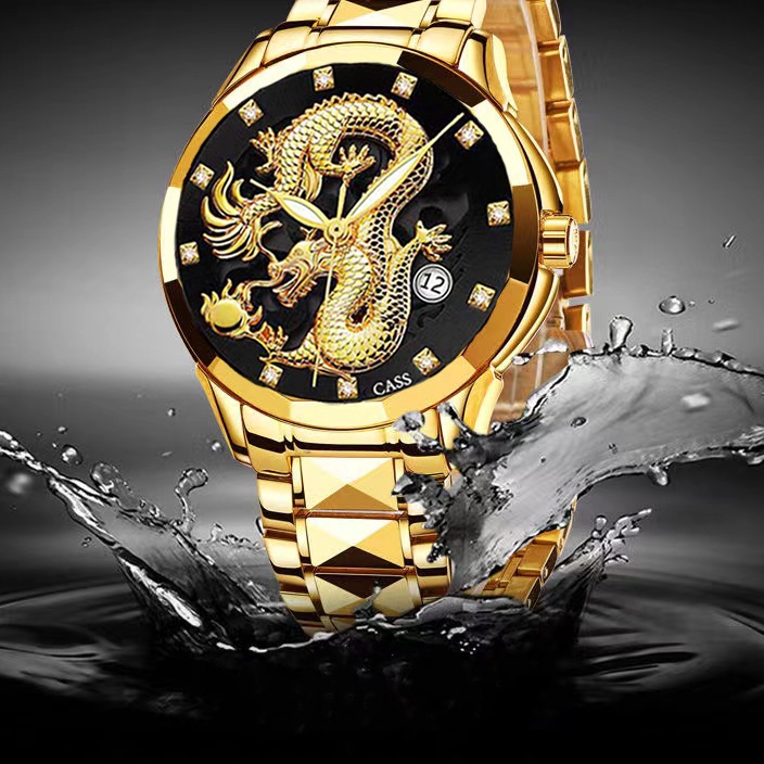 PRODUK UNGGULAN JAM TANGAN PRIA ANTI AIR ORII JAM TANGAN PRIA DEWASA ANTI AIR RELIEF GOLDEN DRAGON J