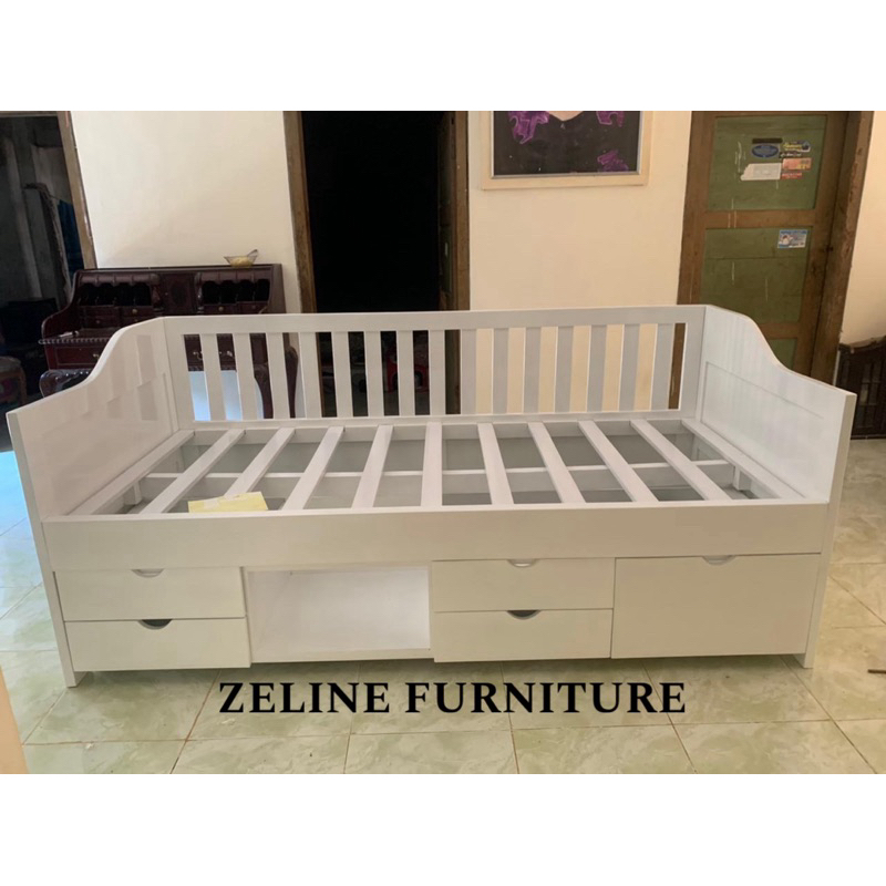 Dipan Ranjang Anak Tempat Tidur Anak Laci Duco