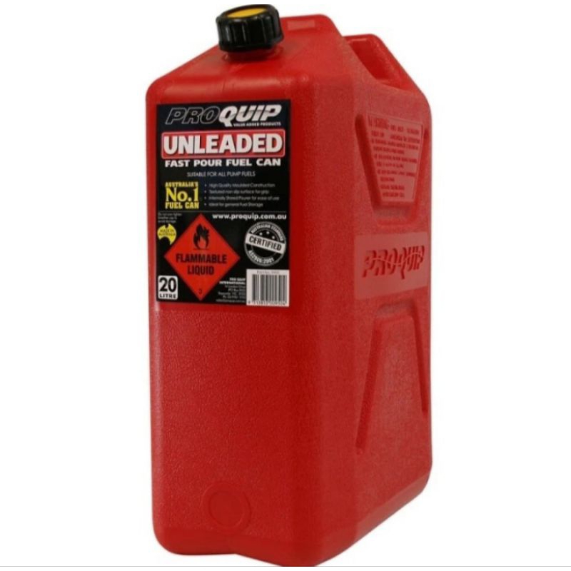PROQUIP Jerigen / Jerry Can Heavy Duty Kapasitas 20 Liter Warna Merah Untuk Bensin, Solar, Oil Mobil