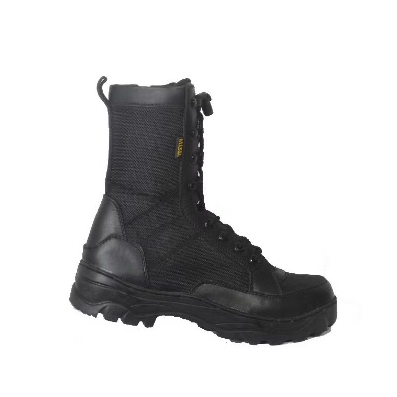 MISIL Sepatu pdl weba tni polri kulit asli kombinasi kanvas anti air