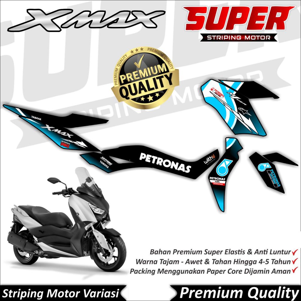 Stiker XMAX 250 Anti Luntur keren Striping XMAX 250 Striping Yamaha XMAX Petronas
