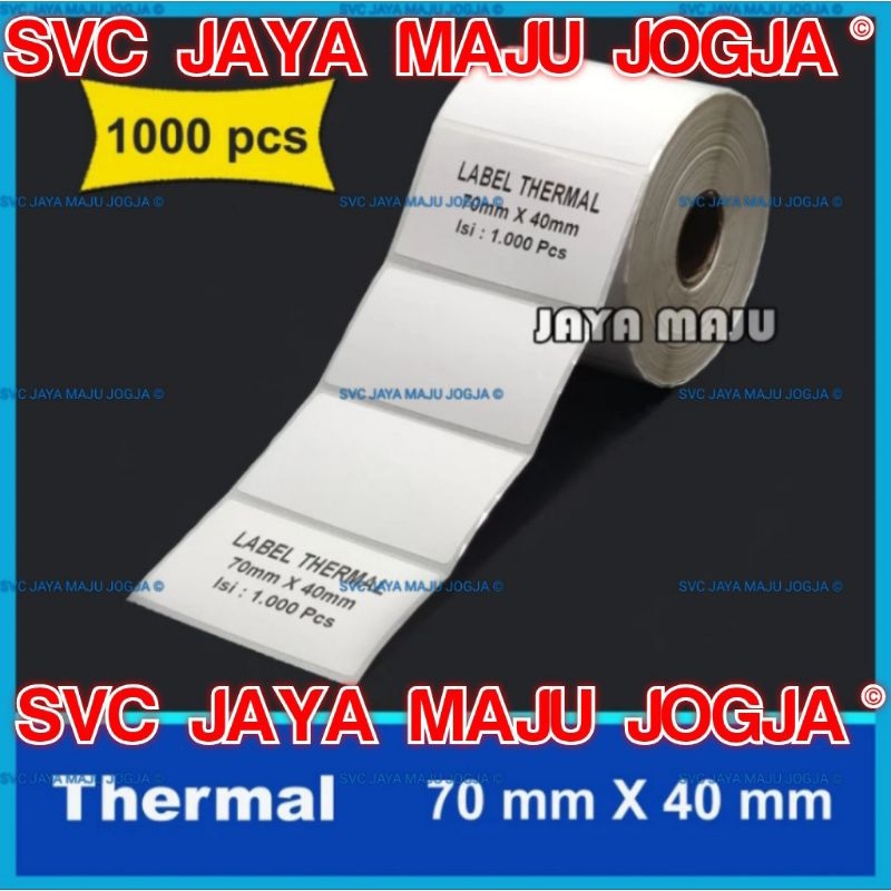 

LABEL STIKER ETIKET BARCODE DIRECT THERMAL 70X40 MM 1.000 PCS STICKER THERMAL || LABEL BARCODE TANPA RIBBON DIRECT THERMAL || 70 X 40 THERMAL TOP COAT - 1 LINE - FACE OUT - ISI 1000 PCS || 70X40 7X4 CM - ETICKET LABEL OBAT PASIEN RS