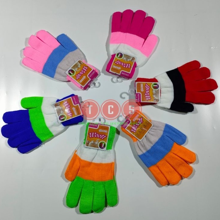 Grosir 1 Lusin Sarung Tangan Rajut Warna
