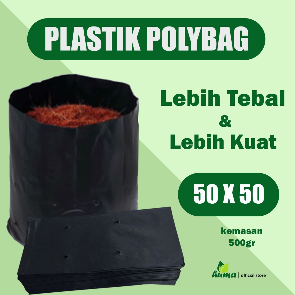 POLYBAG TEBAL UKURAN 50X50 KEMASAN 500gr