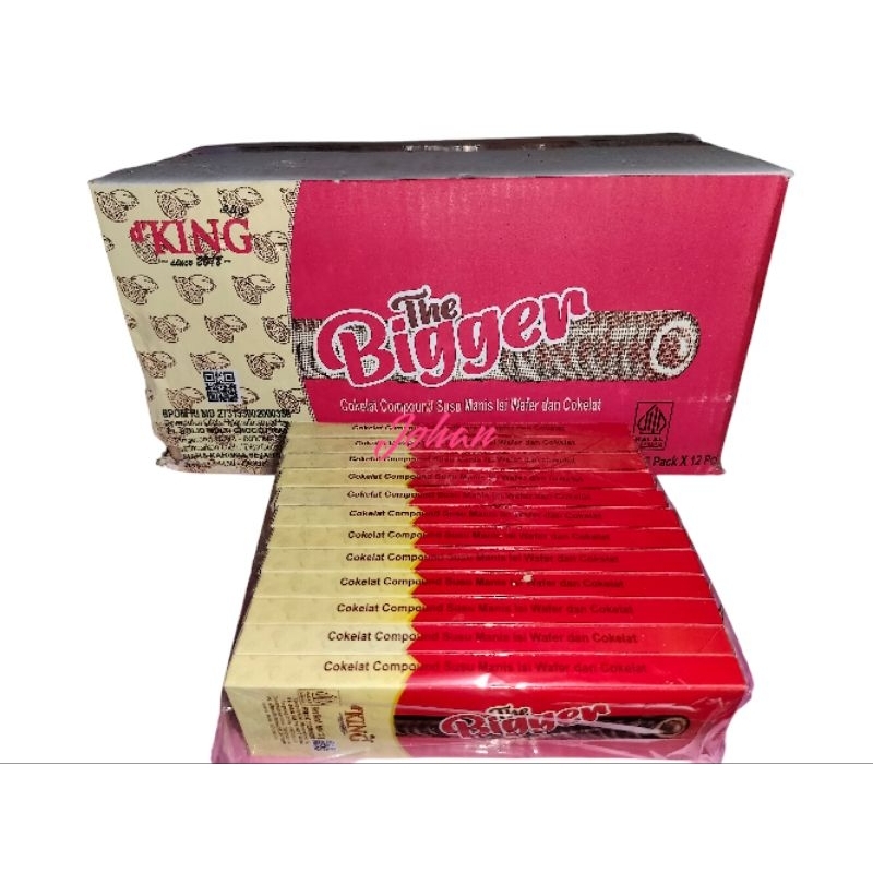 

12 PCS d'KING THE BIGGET wafer dan Cokelat