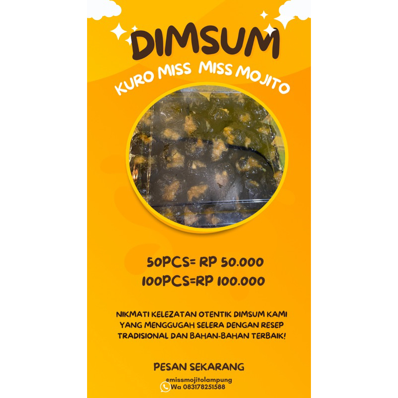 

DIMSUM KURO MISS MOJITO 50 pcs + SAOS