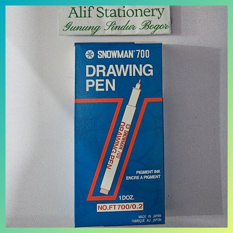 

Pulpen Pena Snowman Drawing Pigment Pen 0.2 (12 pcs)