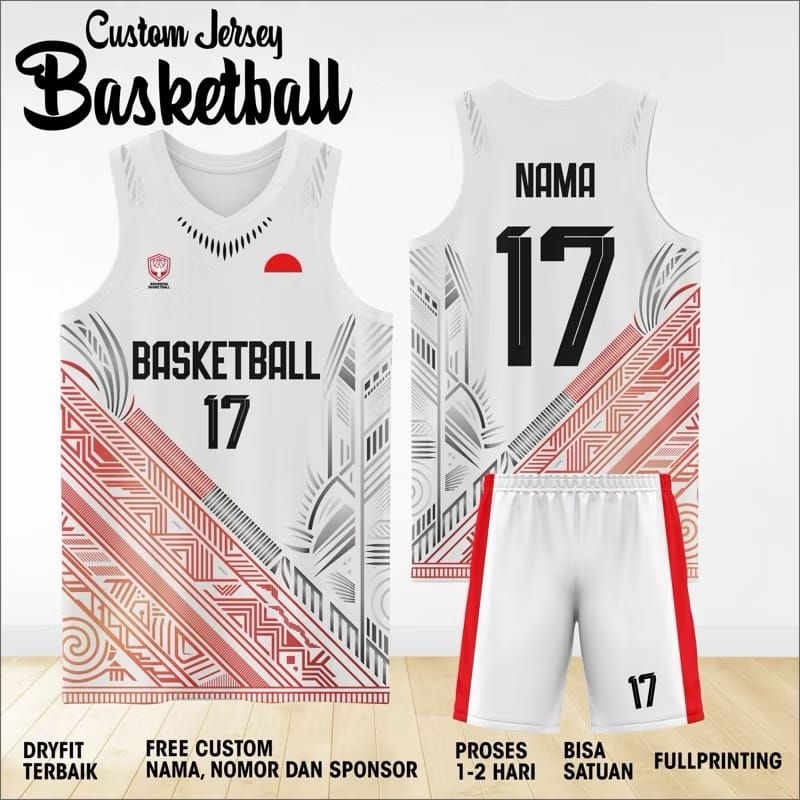 Jersey basketball custom full printing