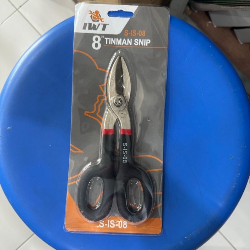 Gunting seng 8" IWT tinman snip iron shear gunting holo baja ringan