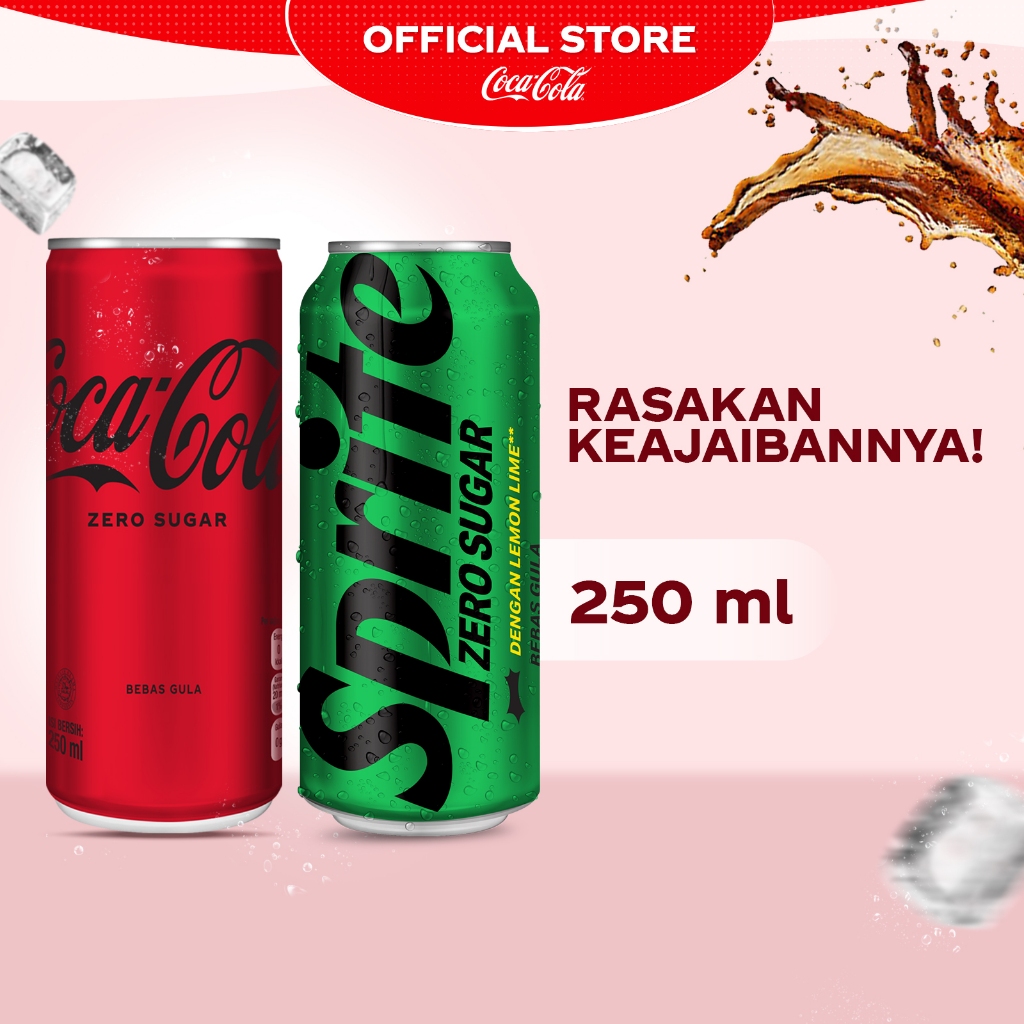 

[Bundling] Coca-Cola Zero Kaleng 250ml + Sprite Zero Kaleng 250ml