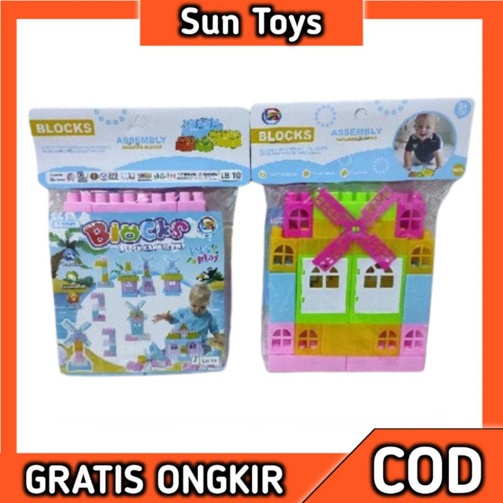 LB 10 Mainan Edukasi Block Games Series Assembly Building Block