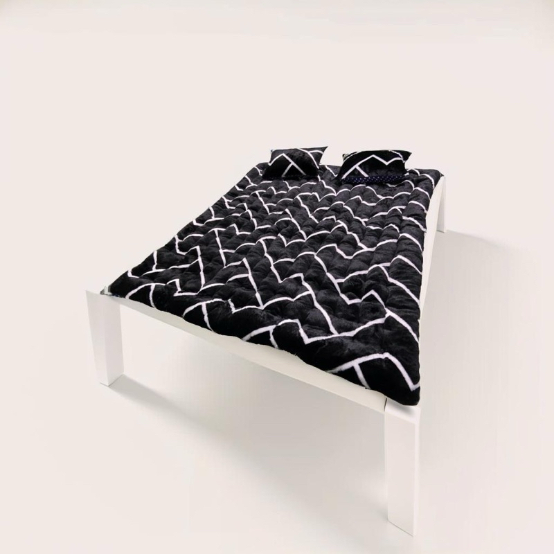 Kasur lantai Bulu MOTIF HIGH QUALITY ukuran jumbo P200xL180xT10 GRATIS BANTAL 2PCS - My Pears