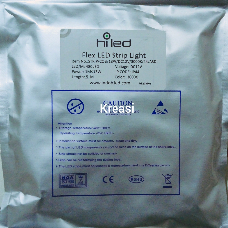 HILED FLEX LED STRIP COB 480 LED DC 12V 3000K - KUNING