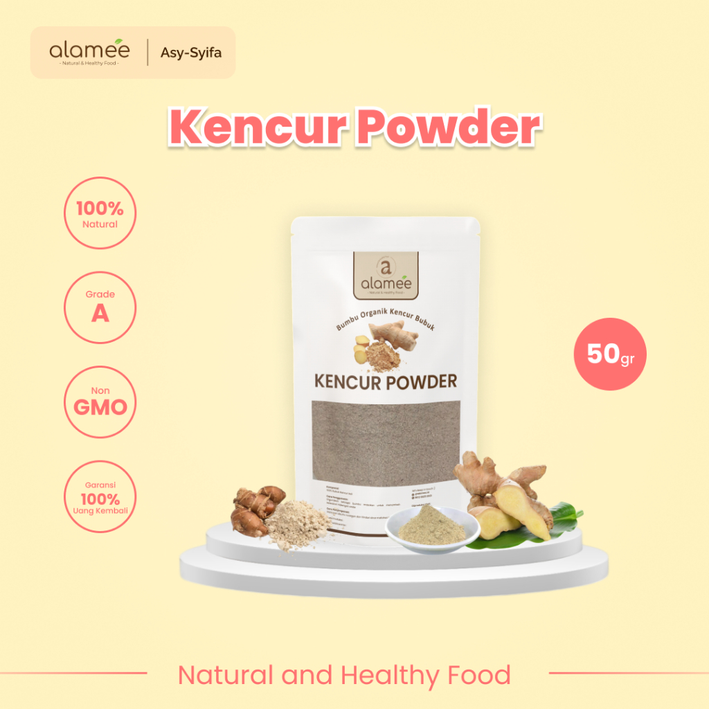 

ALAMEE Kencur Bubuk Bumbu Dapur Organik Murni Asli Tanpa Campuran Seasoning Powder Spice 50g