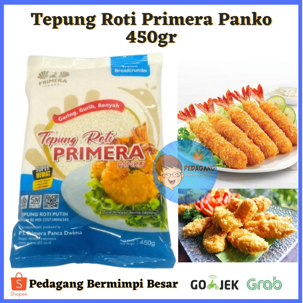 

Primera Panko Ekono 450gr | Tepung Roti Putih | Panko | Breadcrumbs