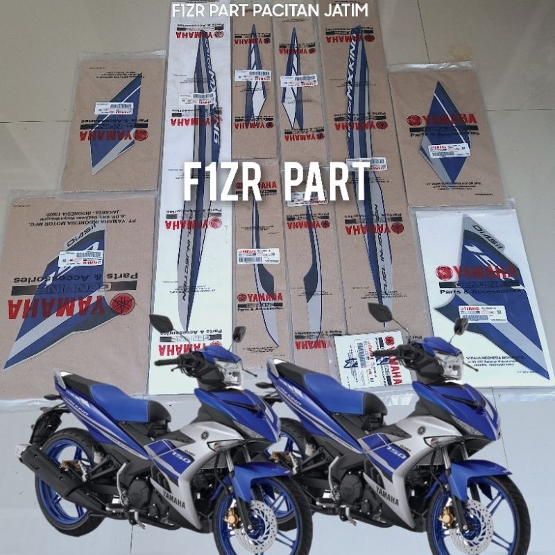 STRIPING GRAPHIC MX KING BIRU SILVER 2016 2017 1SET ORIGINAL YAMAHA