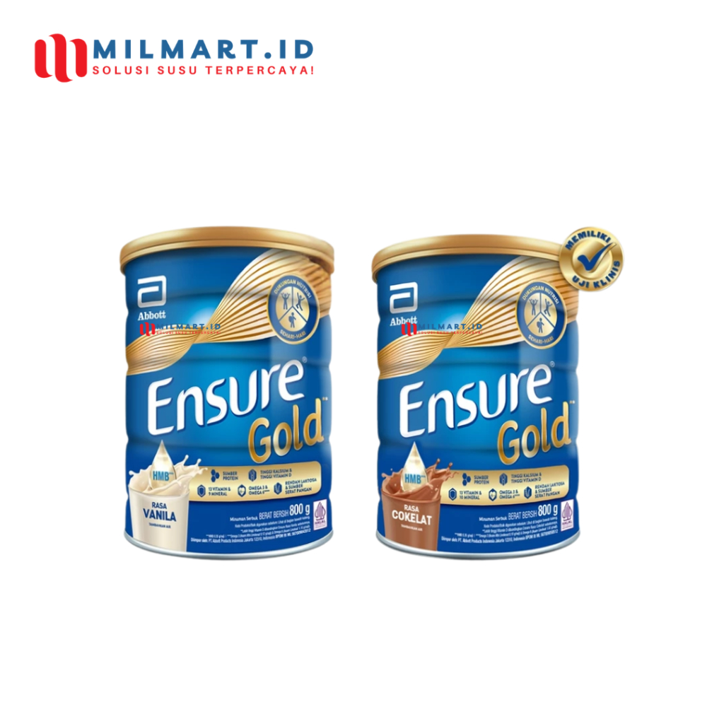 

ENSURE GOLD COKELAT/VANILA 800 G SUSU DEWASA SUSU COKLAT LANSIA RENDAH LAKTOSA ENSURE KALENG