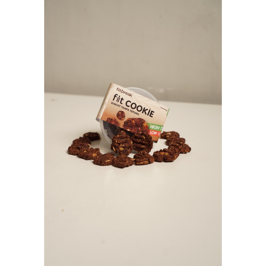 

Choco Pro Fit Cookie Tanpa Tepung Rendah Gula/ Healthy Snack/ Biskuit Sehat/ Biskuit Diet/ Oats Cookies