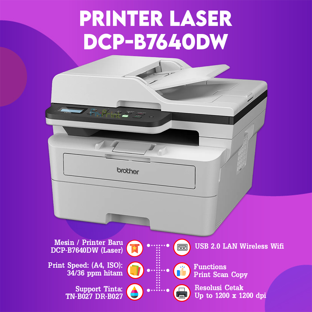 Fixprint Printer Laser Monochrome Brother DCP-B7640DW DCP L2540DW HL-L2360DN Print Scan Copy AIO Wir