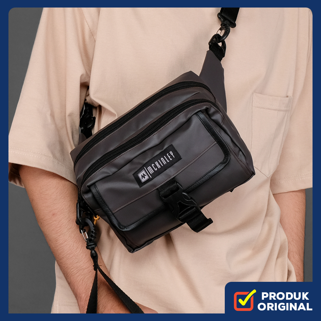 MORIA BROWN ORIGINAL x MCKINLEY Tas Selempang Coklat Pria Daily Sling Bag Hangout Traveling Slingbag