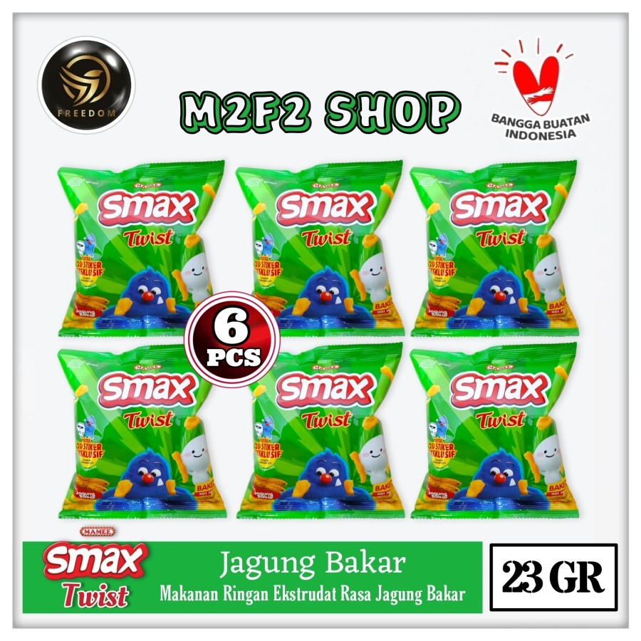 

Mamee Smax Twist Jagung Bakar | Roasted Corn Flavour Sachet - 23 gr (Kemasan 6 Pcs)