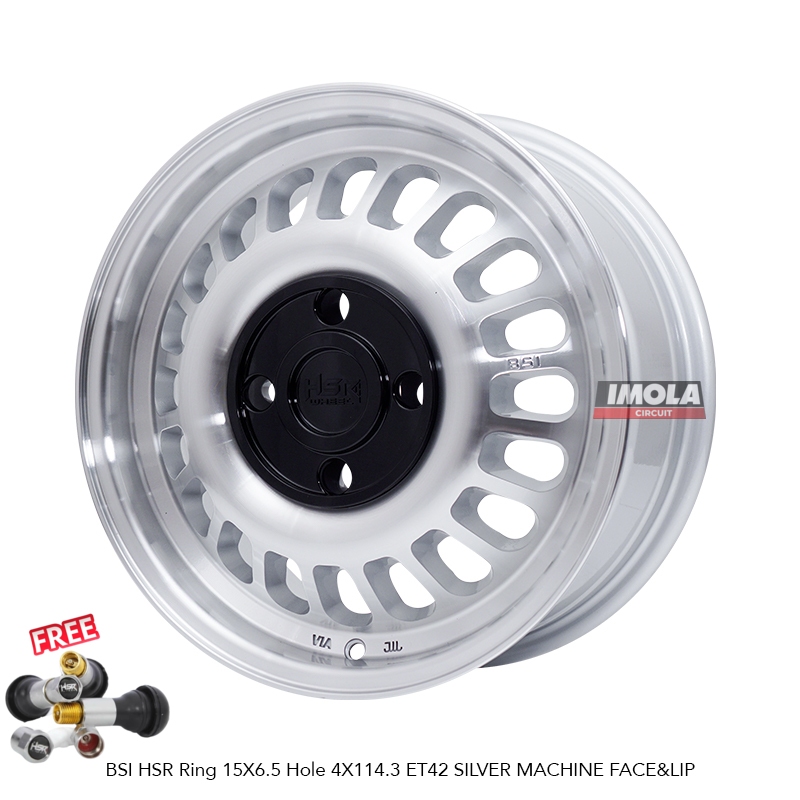 Velg Mobil HSR BSI R15 Velg HSR Ring 15 Lebar 6,5 Avanza Xenia Kijang Livina Silver